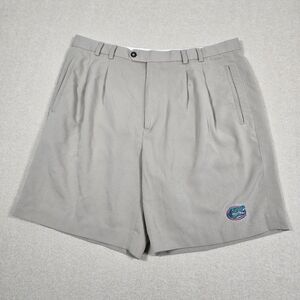 Cutter & Buck Florida Gators Shorts Mens 38 Beige Pleated Twill
